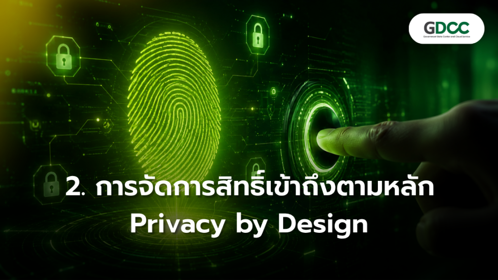 ภาพระบบยืนยันตัวตนและการจัดการสิทธิ์เข้าถึงตามหลัก Privacy by Design